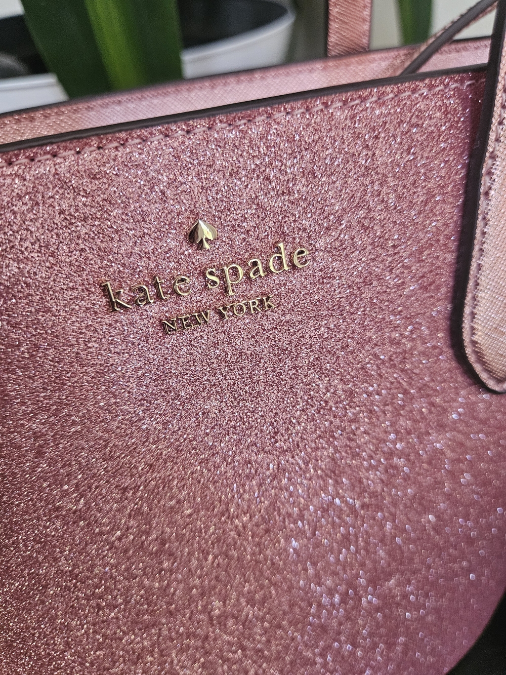 Kate Spade Glitter Glimmer Small Zip Satchel Crossbody Bag NWOT - Picture 5 of 7